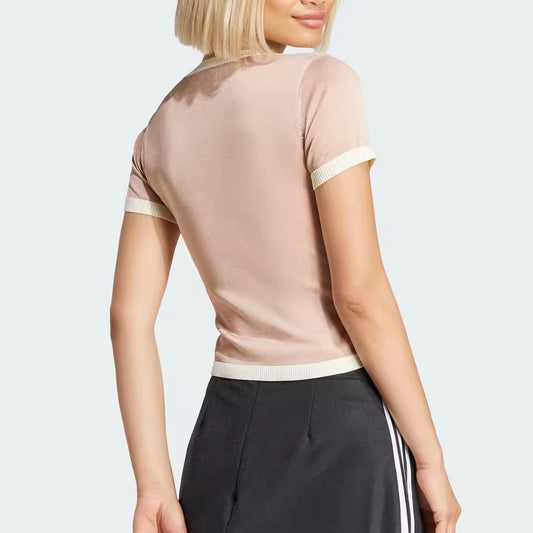 Adidas Official Genuine Damen T-Shirt mit Three Stripes – Kurzarm & Atmungsaktiv